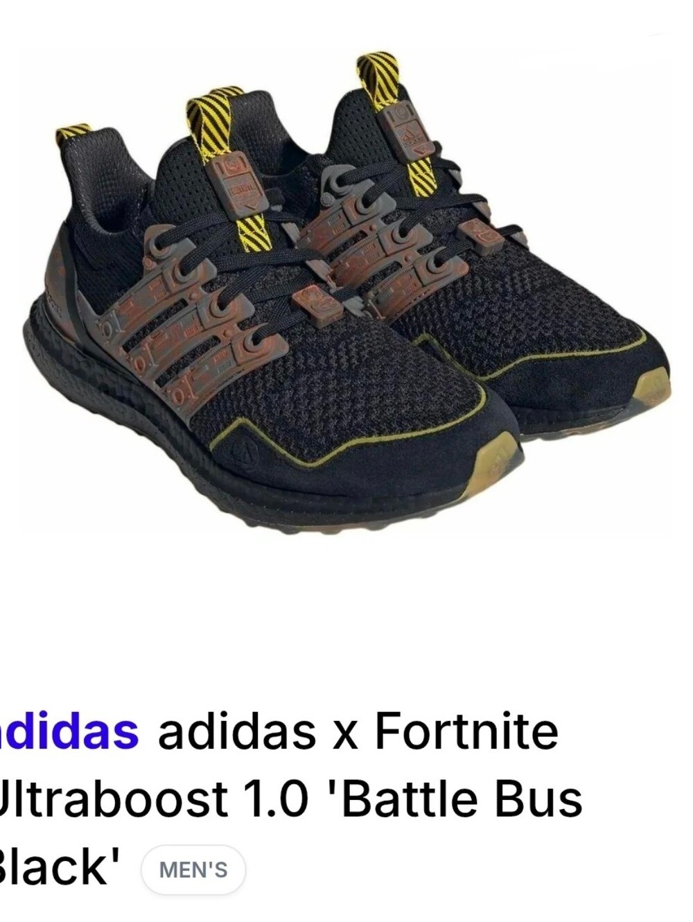[M-13] adidas x Fortnite Ultraboost 1.0 'Battle Bus Black' JQ0718
